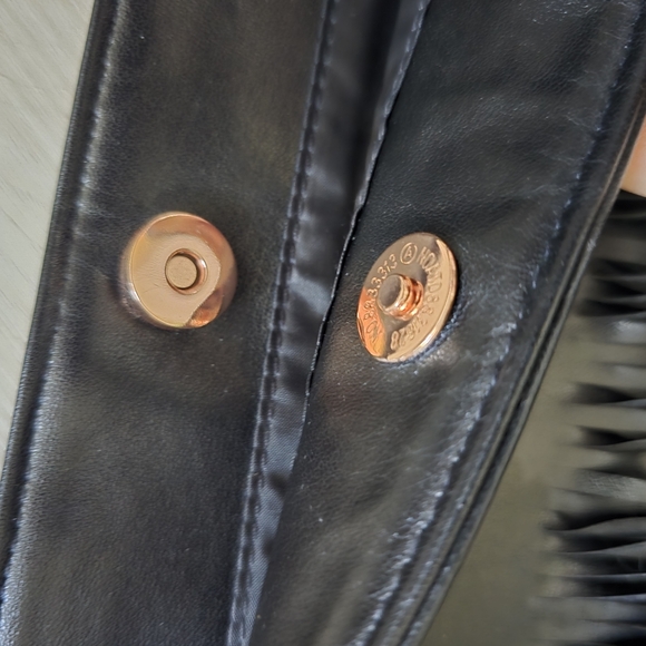 Victoria's Secret Limited Edition Black Faux Leather Bag with Tassels - Picture 5 of 6